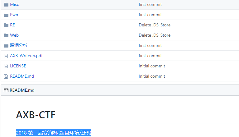 2018第一届AXB-CTF环境及源码