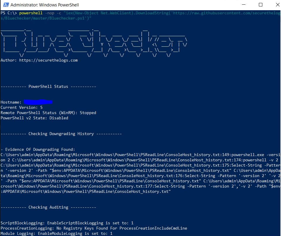 蓝队Powershell脚本Bluechecker