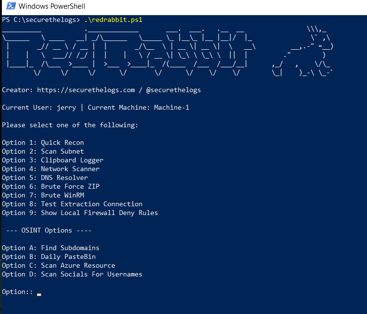 红队PowerShell脚本RedRabbit